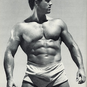 Vintage Gay Interest Art Print - Man Antique Photograph - Male Model Photo - Mens Muscle Physique - Wall Decor