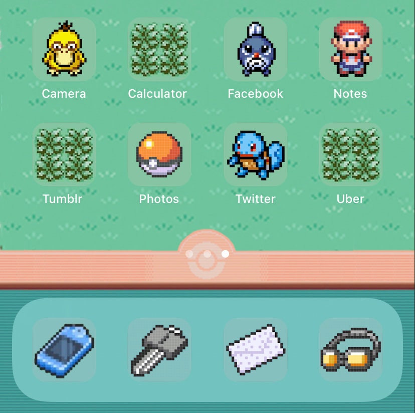 Vintage Pokemon Gameboy Asthetische Handy Icons Etsy Schweiz