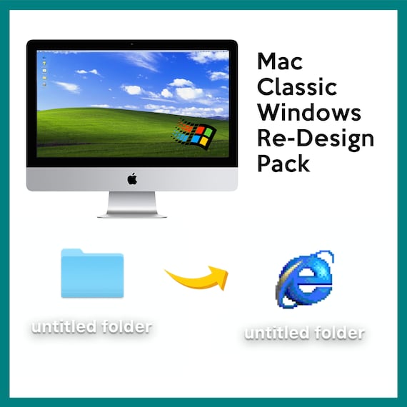 Mac Redesign Pack Windows 95 Classic Icons And Wallpaper Kit Etsy