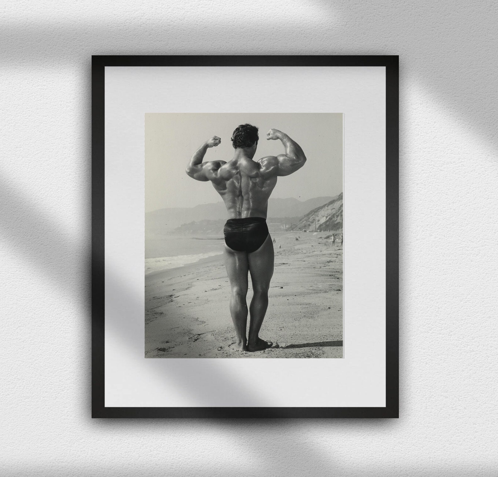 Poster Vintage 1990 - Hommes Musclés Sexy - USA Landmark - 90x60 Cm - Collection