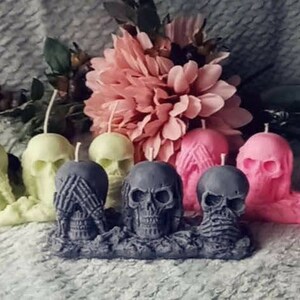 SKULL CANDLE HOLDER natural Full Size Human Skull Candle Holder Made From  Plaster of Paris and Painted for a Weathered Appearance 
