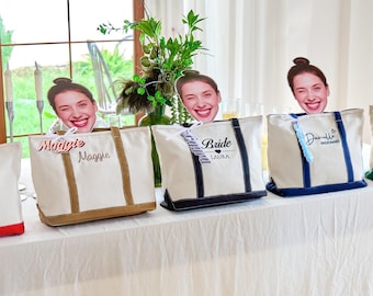 Custom Canvas Tote Bag Tote Bag with zipper Monogram Beach Tote School Bag Embroidery for Her PersonalizedGift Custom LOGO Tote Bag Bulk