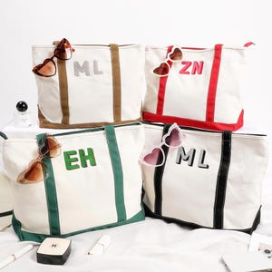 Personalisierte Einkaufstasche, Brautjungfer Einkaufstasche, Strandtasche, Brautjungfer Einkaufstasche, bestickt mit Initialen benutzerdefinierte Tasche, personalisiertes Geschenk