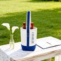 Personalized Reusable Monogrammed Wine Gift Bag, Custom Embroidered Wine Tote, Bridesmaid Proposal Gift, Housewarming Gift for Hostess