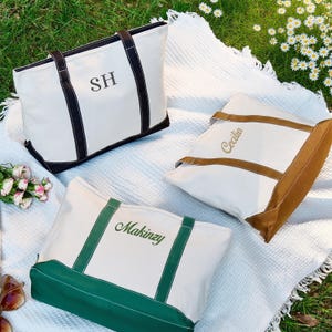 Benutzerdefinierte Einkaufstasche mit LOGO Personalisierte Canvas Einkaufstasche für Mädchen Einkaufstasche Bestickte Brautjungfer Tote Brautparty Initialen Tote Masse