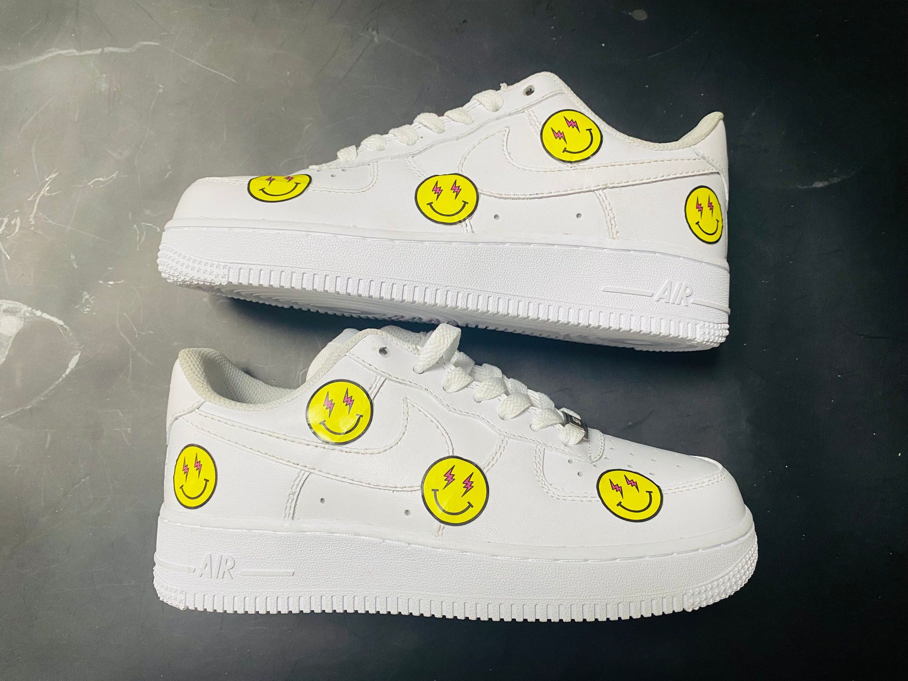 air force 1 smiley face