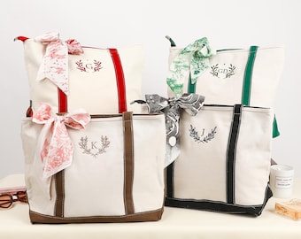 Custom Beach Tote Bag, Personalised tote bag, name tote bag, Bridesmaid Tote Bags, Embroidered with initials custom tote, Personalized Gift