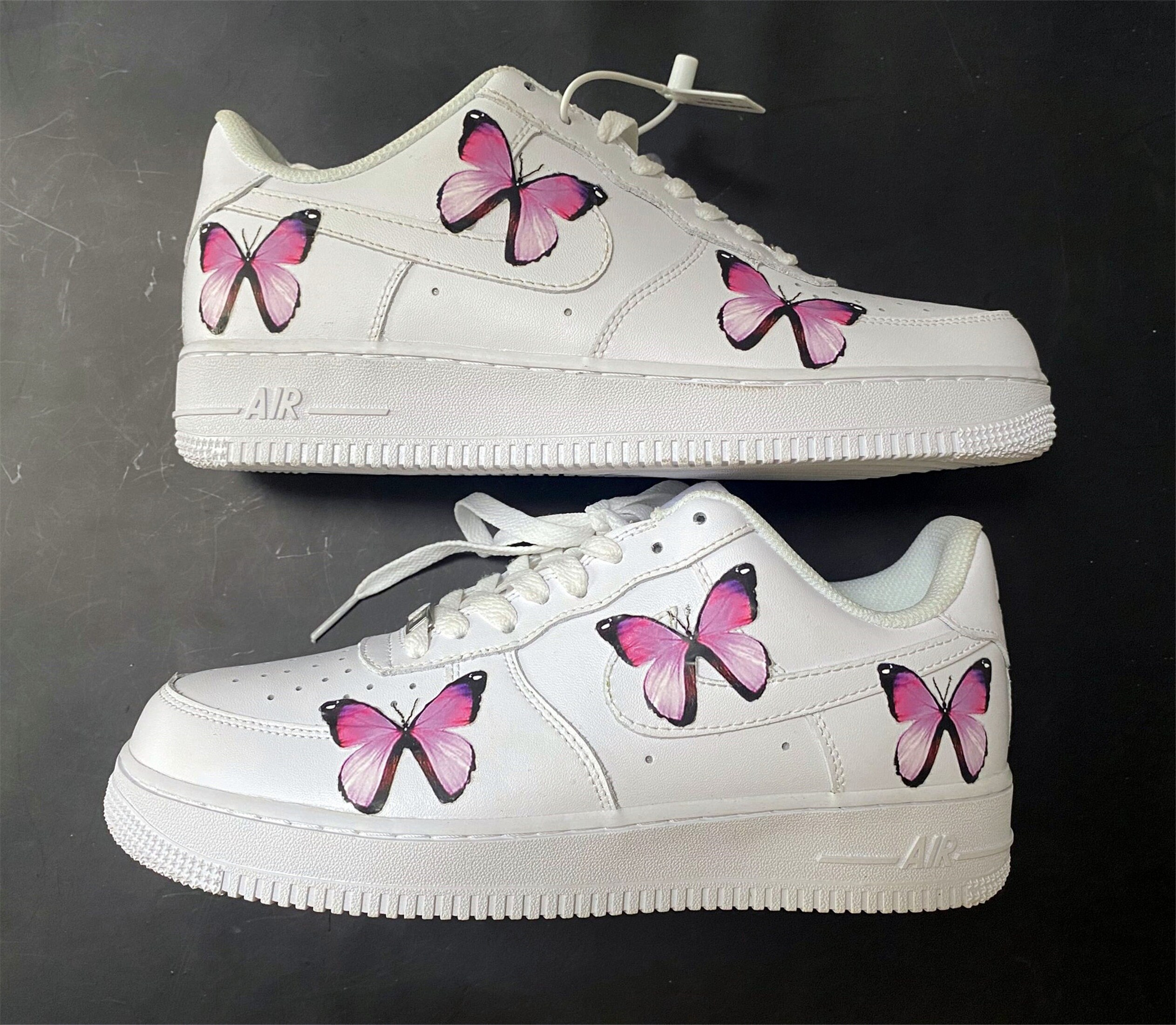 Custom nike air force 1 pink gradient butterfly heat transfers | Etsy