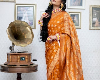 Haldi ceremony saree