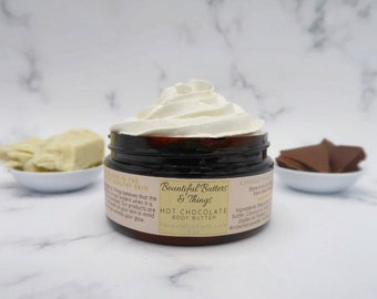 Hot Chocolate : Silk-Enriched Luxurious Handwhipped Body Butter | Hydrating Body Butter | Moisturizing Body Cream