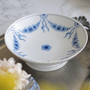 Rare Vintage Bing & Grondahl Empire Footed Fruit Bowl Pedestal Compote Made in Denmark Pristine Condition