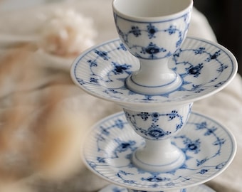 ヴィンテージ マイセン ブルーオニオン キャンドルスティック ペア