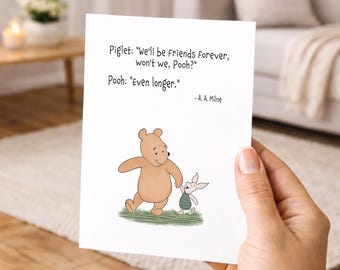 Classic Winnie The Pooh Illustration, Friendship Warm