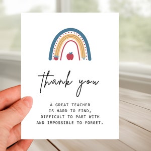Thank You Greeting Card to Teacher Appreciation Gift to Mentorship, sport team Coach, Educator, School Year End, Music Teacher notecard