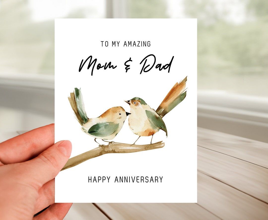 Mom and Dad Anniversary Greeting Card, to My Amazing Mom and Dad ...