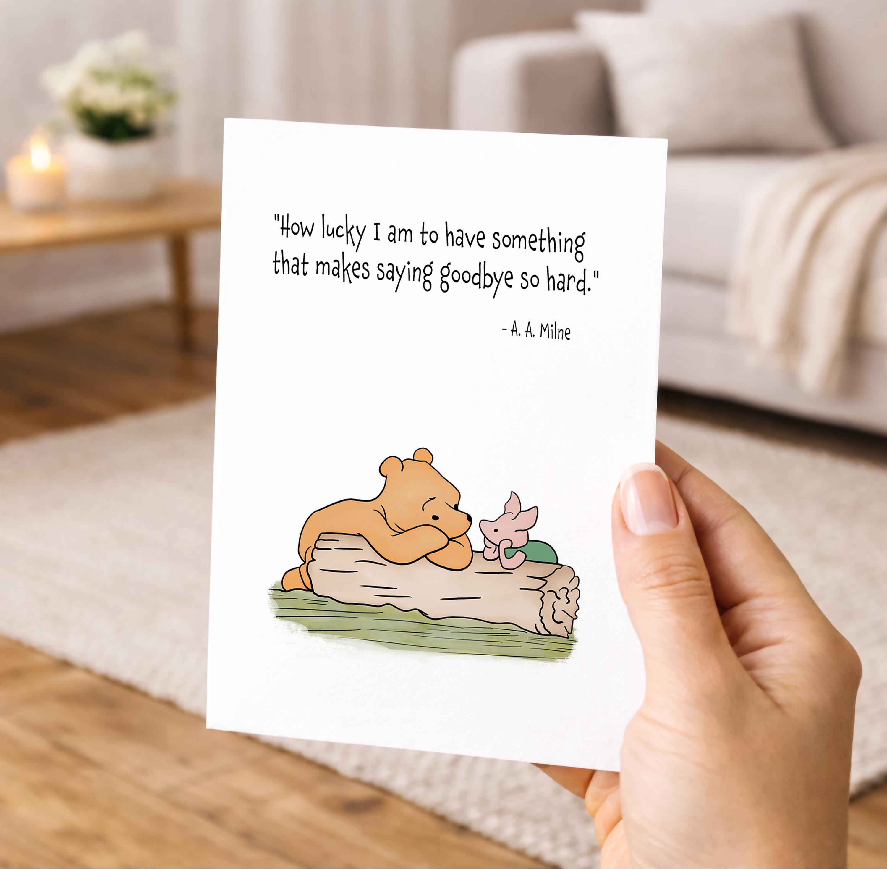 Classic Winnie the Pooh Illustration, Farewell, Friendship - Etsy
