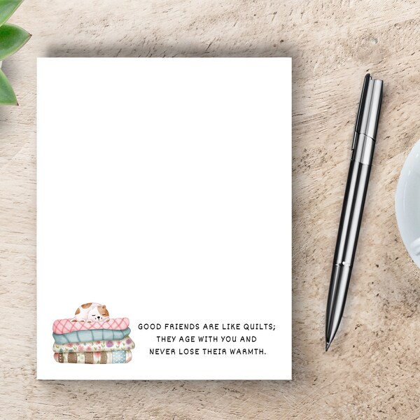Whimsical Friendship NOTEPAD, Cute Notepad for with thoughtful message, to do list notepad, Gift for Good Friends, cute Stationery
