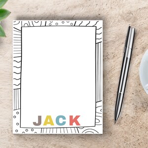 Personalized NAME NOTEPAD - 4 Letters Name Notepad  (Check out other listings for other lengths of names)