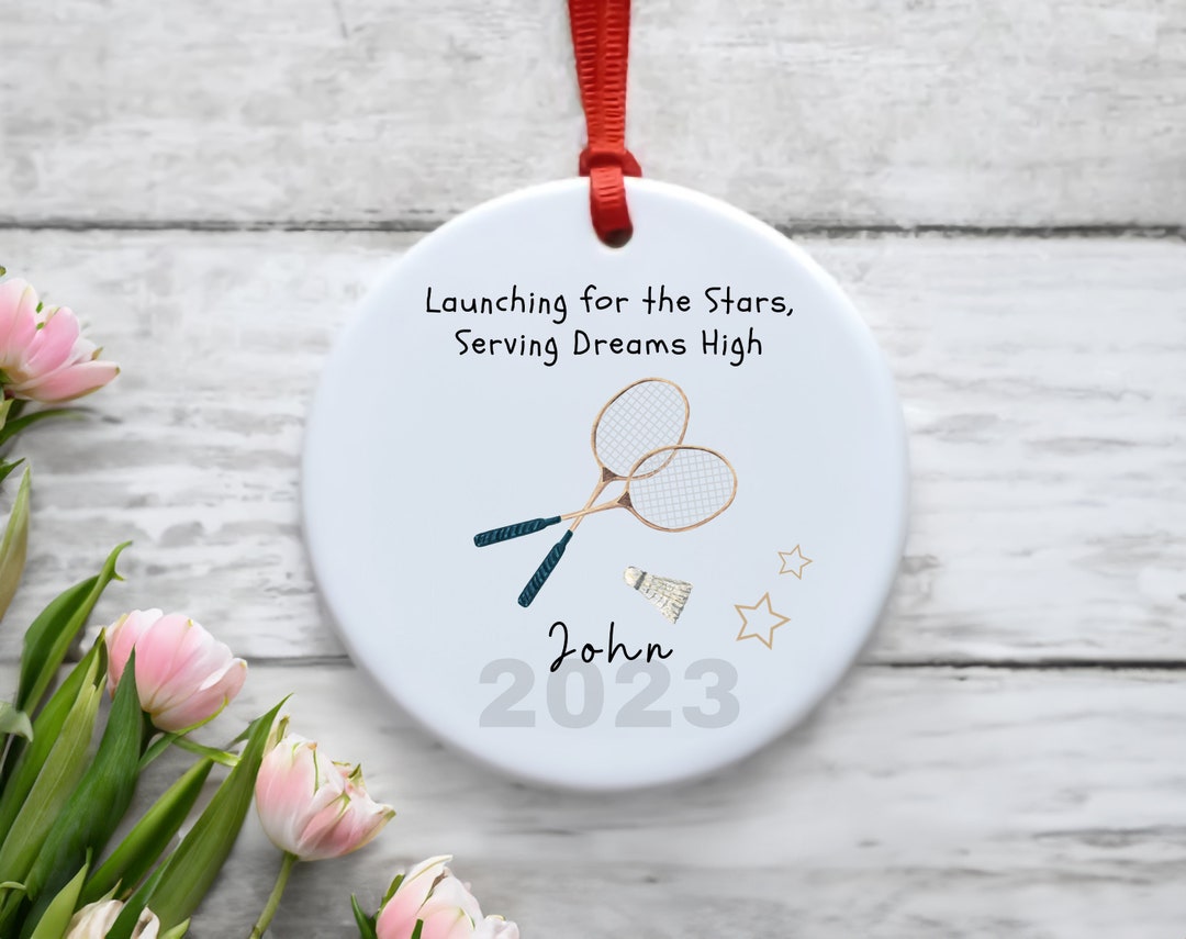 Personalized Badminton Ornament, Keepsake Gift for Badminton Player