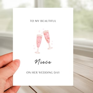 Wedding Card To Niece Greeting Card - TO MY BEAUTIFUL Niece On Her Wedding Day, Wedding Keepsake, Celebrate Wedding Day