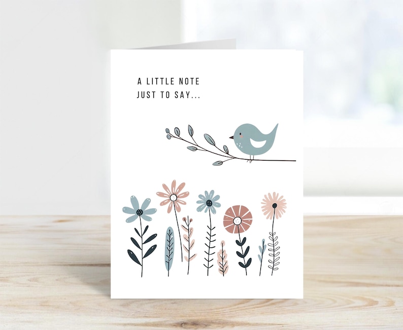 Just to Say Hello Card, Thinking of You, A Little Note - Etsy