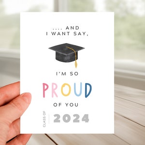 I AM So Proud of You Graduation Card, Congratulation on Graduation Greeting Card, Class of 2024 Congrats, Special Graduation Keepsake Gift