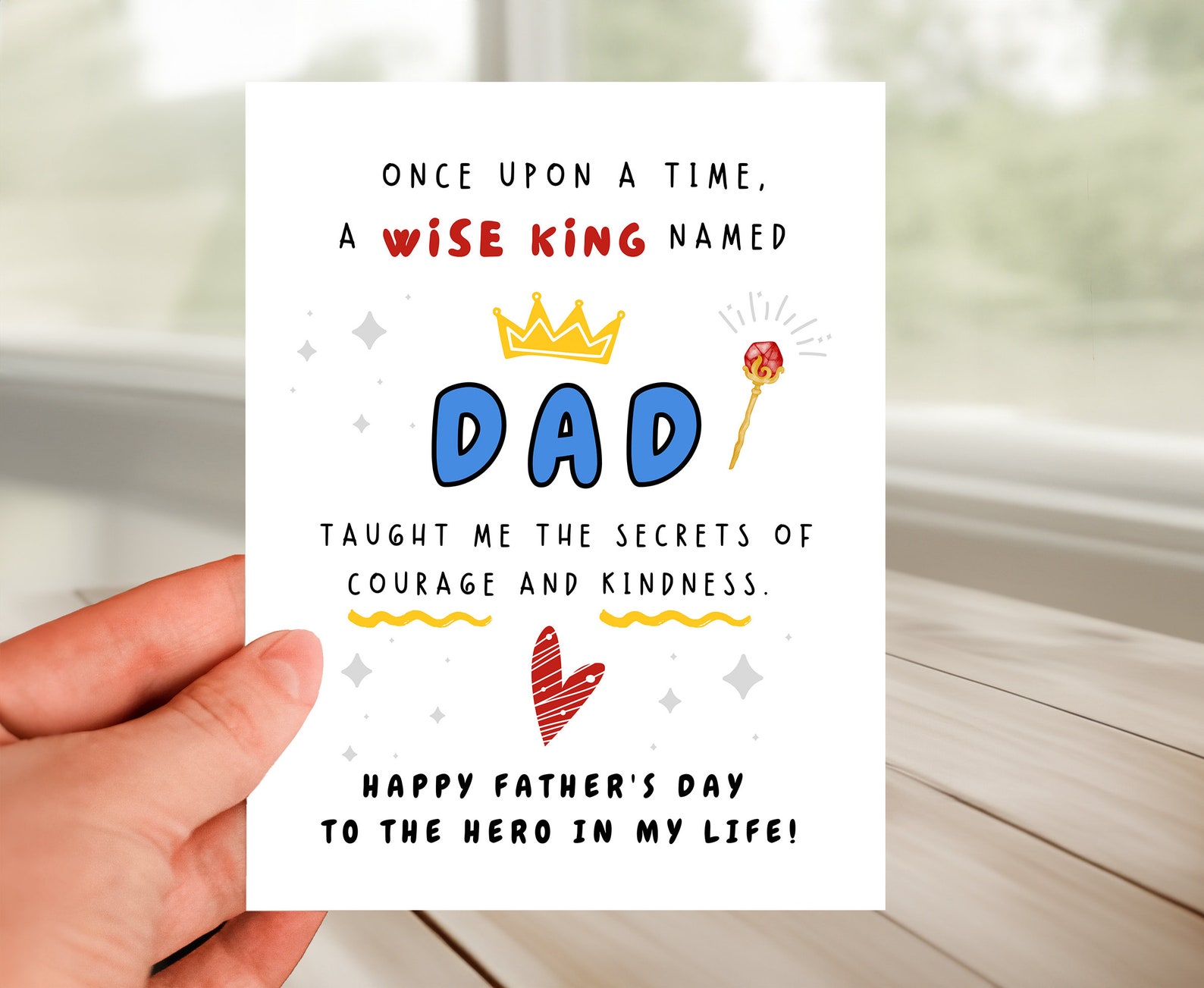 Cute Happy Father's Card, Adorable Father's Day Card for Dad, Funny ...