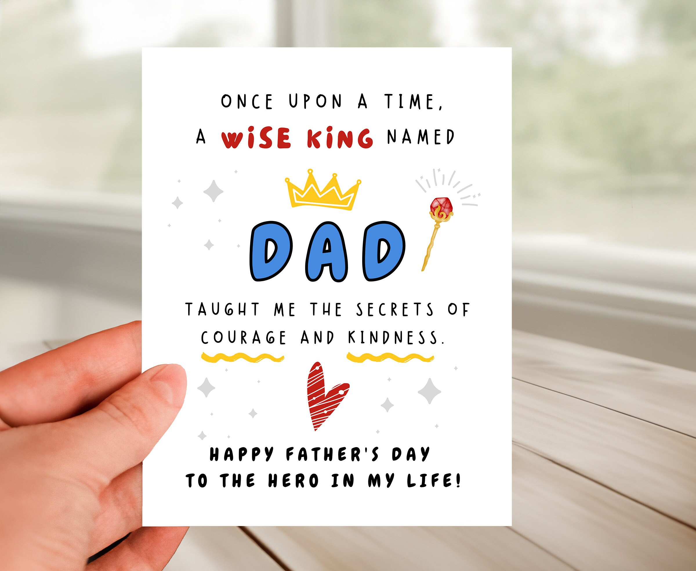 Cute Happy Father's Card, Adorable Father's Day Card for Dad, Funny ...