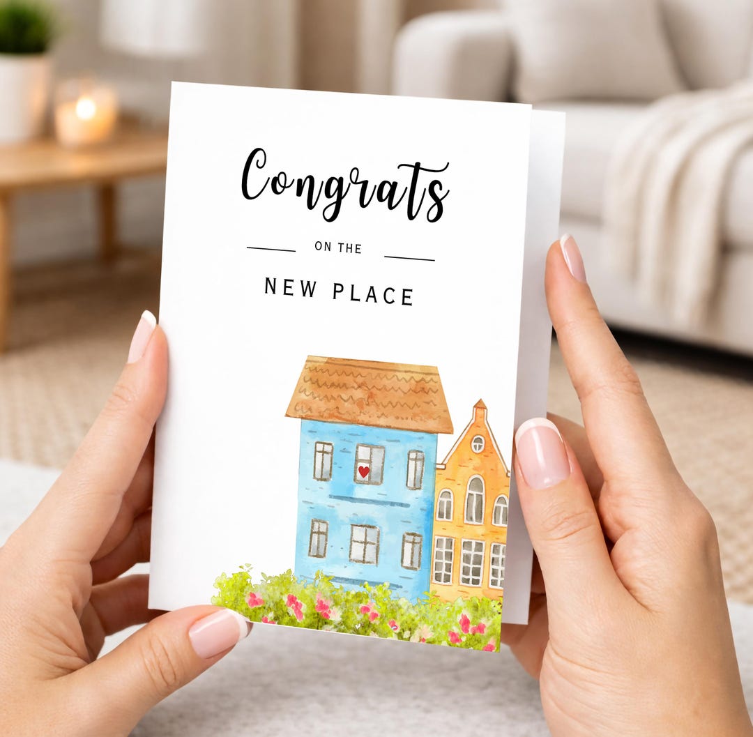 Congrats on the New Place Card, Housewarming - Etsy