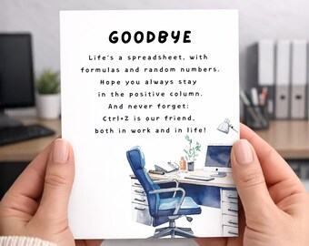 Farewell Card to Colleague, Coworker, Extra Large Available