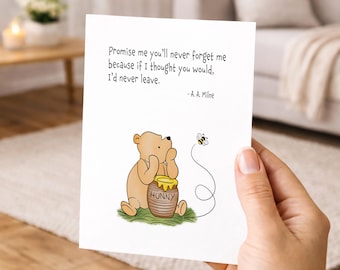 Classic Winnie The Pooh Illustration, Warm Friendship
