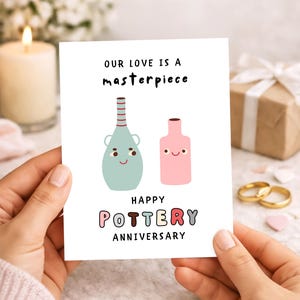 9th Wedding Anniversary Card, Pottery Anniversary, Humorous