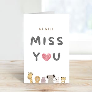 Extra Large Farewell Greeting Card, for the extra special person, group farewell, We will miss you, from all of us, wish you the best