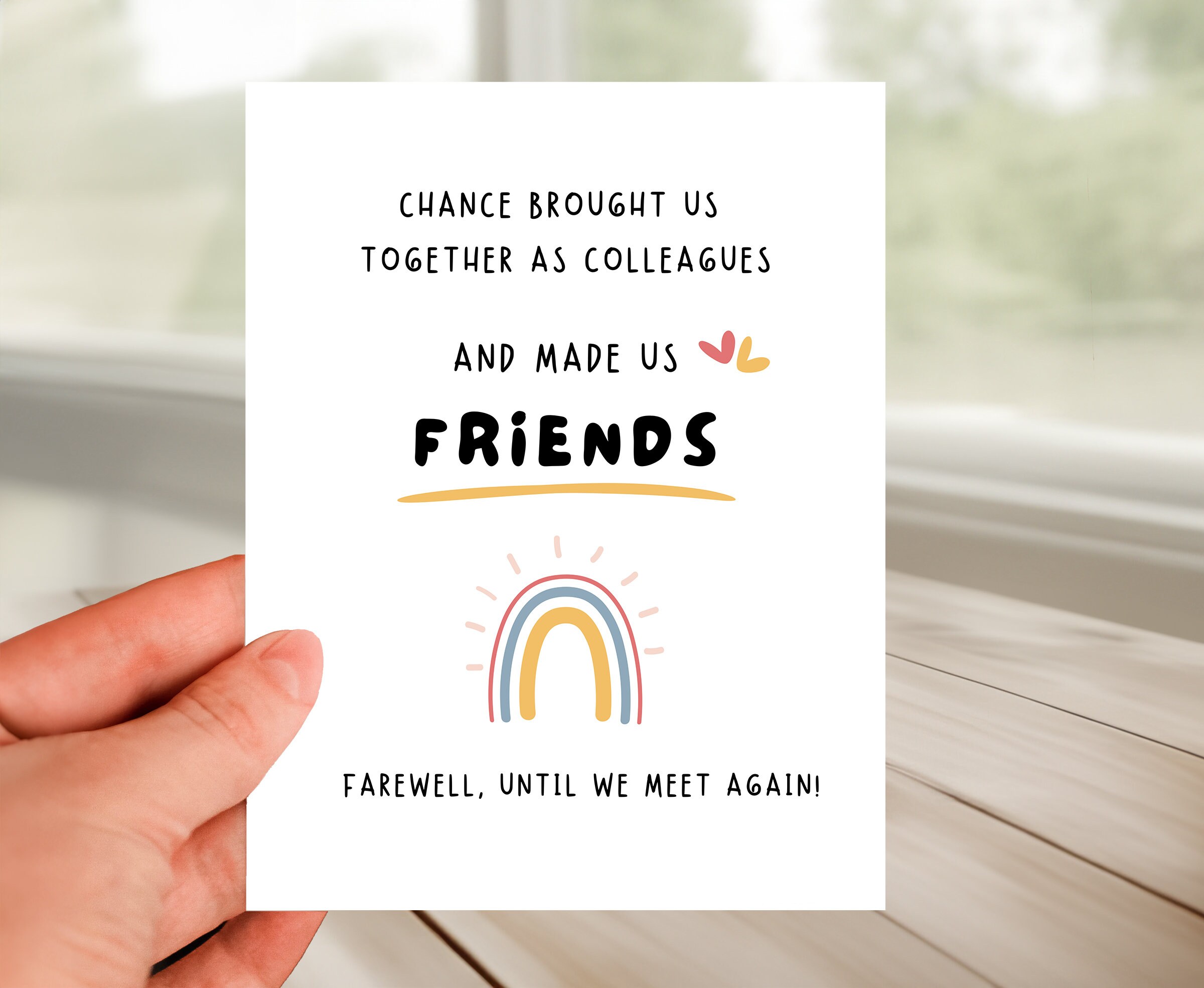 Farewell Greeting Card For Departing Coworker Office Farewell Party 