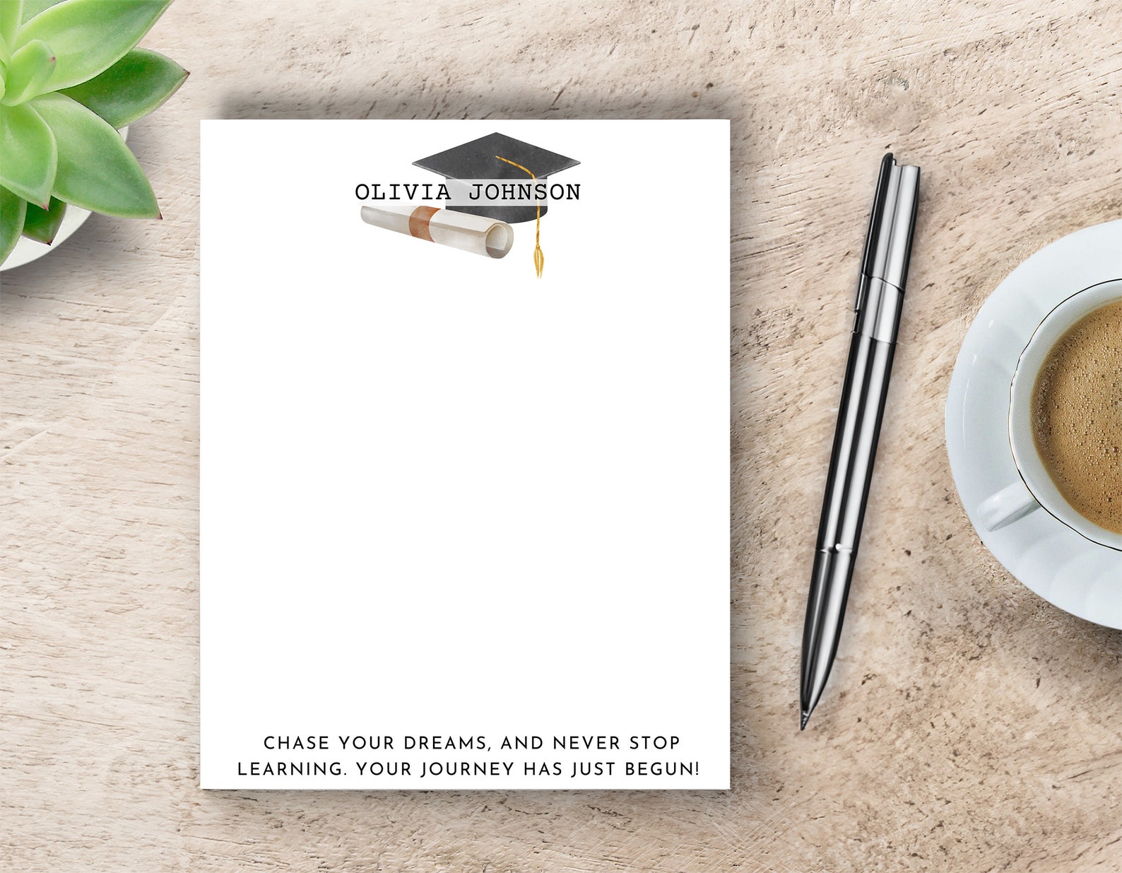 New Grad Notes Personalized Graduation Notepad to New Graduates , Custom ...