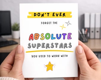 Farewell Card for Coworker, colleague, Funny, Playful