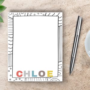 Personalized NAME NOTEPAD - 5 Letters Name Notepad (Check out other listings for other lengths of names)