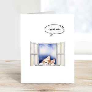 I Miss You Card, Relationship Card, Friendship Card, Card for Boyfriend, Girlfriend Card