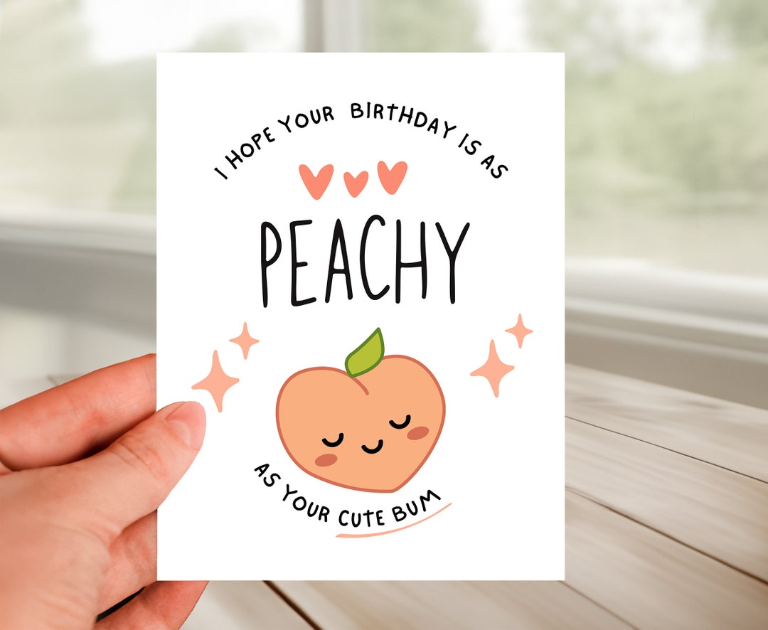 In French Female Peachy Antics SP37 Cartes D'anniversaire Pour Elle Inscription Happy Birthday To My Bestie Carte Anniversaire Personnalisable