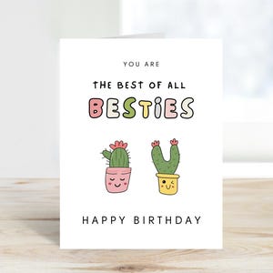 Fun Bestie Birthday Card, You Are The Best of Besties, Playful Bestie Card, Adorable Card for Girlfriend, Boyfriend Gift