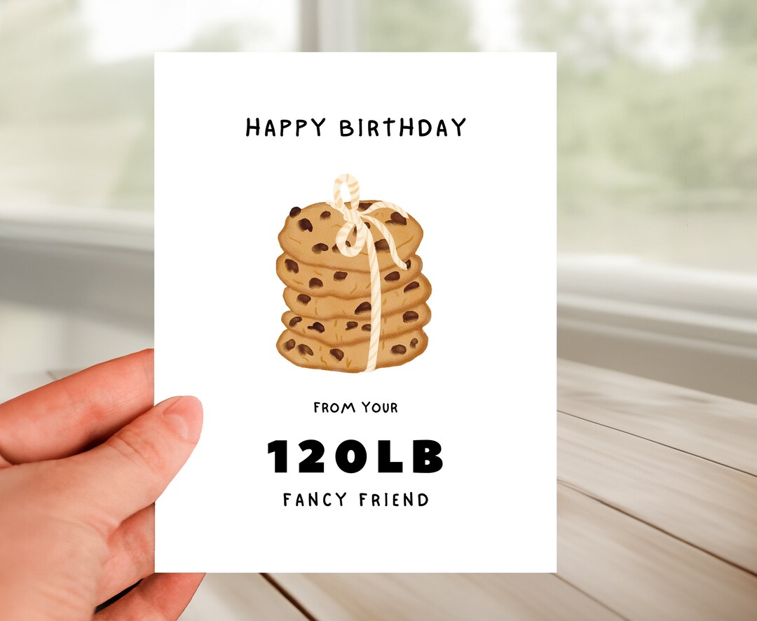 Funny Birthday Card, Fancy Friend Cookie Humor - Etsy