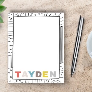 Personalized NAME NOTEPAD - 6 Letters Name Notepad  (Check out other listings for other lengths of names)