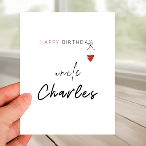 Personalized Birthday Card for Uncle, Uncle&#39;s Birthday, Sweet Birthday Card For Uncle, Birthday Card To Dear Uncle, Uncle Birthday Card