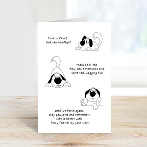Cute Farewell Greeting Card for coworker leaving Office, Dog friend going away party,  Goodbye colleague, Retirement gift, Extra Large Size.