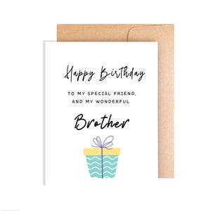 Biglietto Di Auguri Per Compleanno Fratello - A5 Con Disegno Speciale - Pickture-This