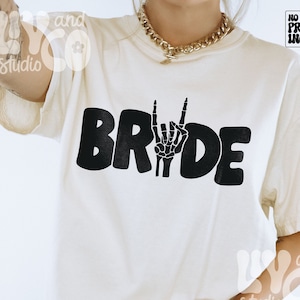 Bride Skeleton Svg Png, Retro Bride Svg Png, Bride or Die Svg Png, Bride Shirt svg, Cut file for Cricut, Distressed Sublimation