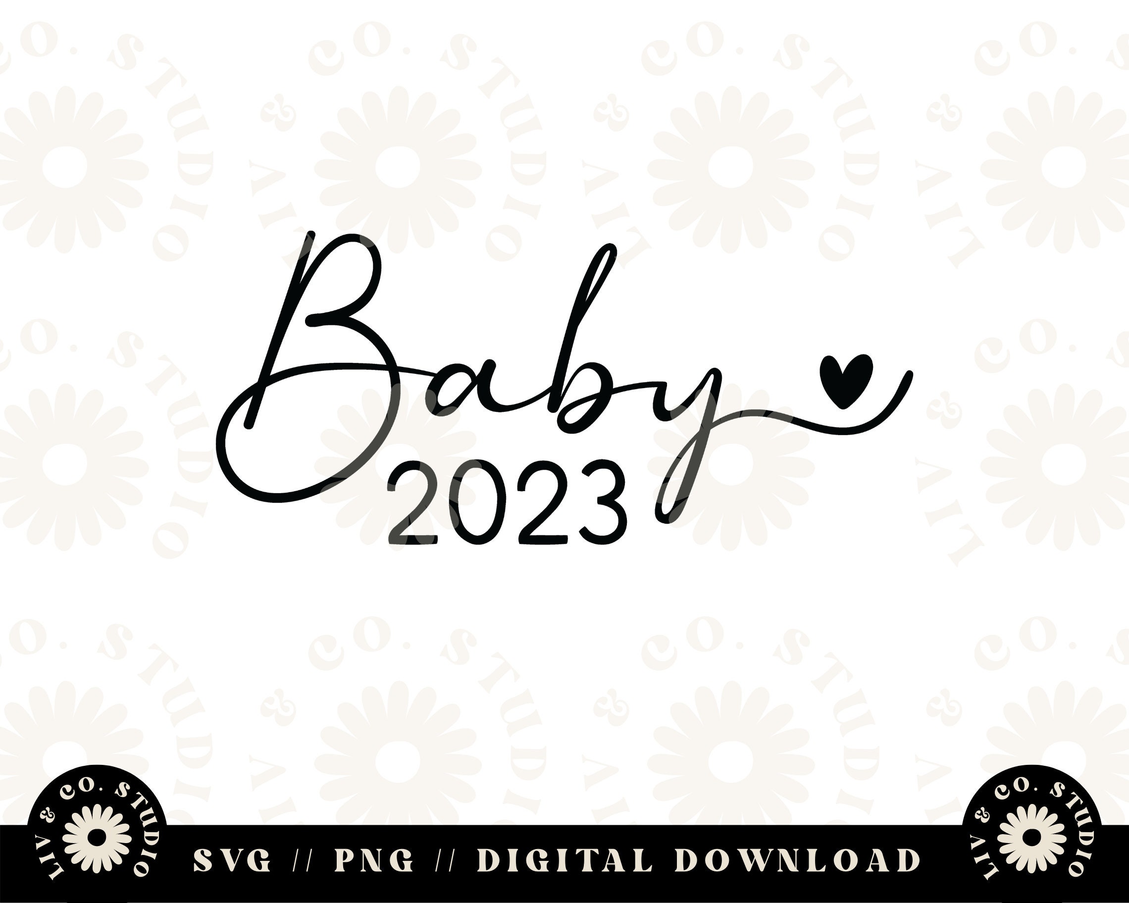 Baby 2023 Svg Png Baby Announcement Svg Png Pregnancy Reveal Etsy Canada