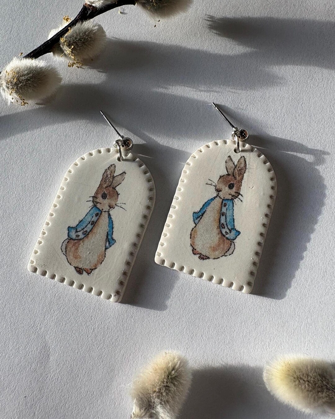 Clay Making Peter Rabbit Peter Rabbit Polymer Clay Dangles - Etsy