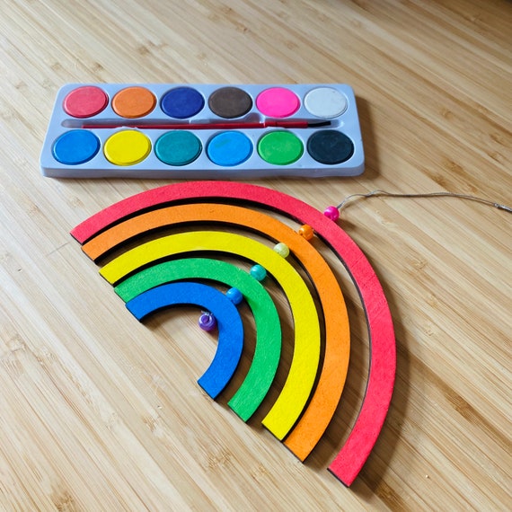 Kids Rainbow Mobile Craft Kit Etsy