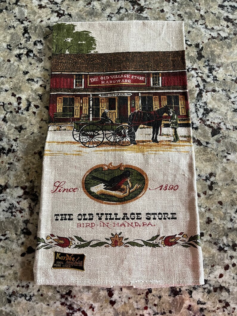 Vintage KAY DEE HANDPRINTS the Old Village Hardware Store 100 Etsy